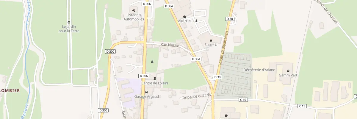 Plan du 8 Rue Neuve à Arlanc
