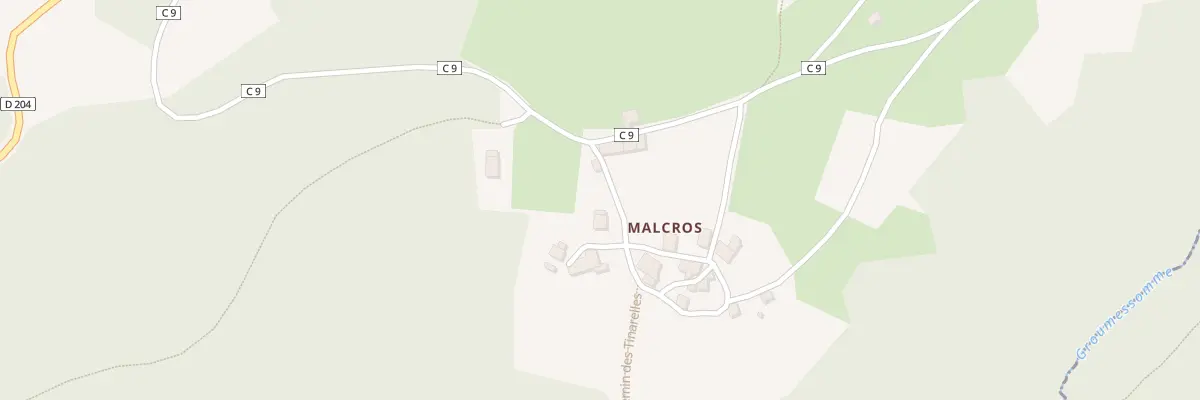 Plan du 5019 Malcros à Malvières