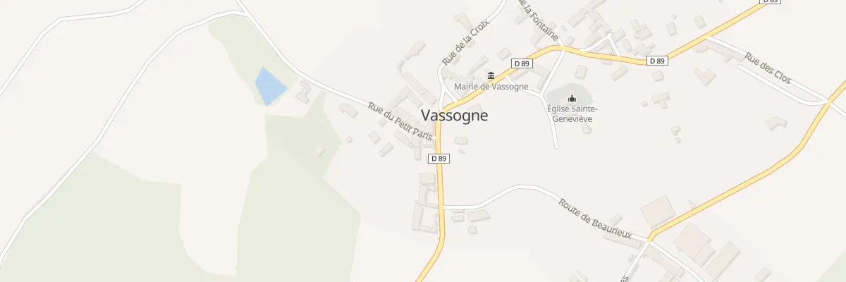 Plan du 1 Rue du Petit Paris à Vassogne