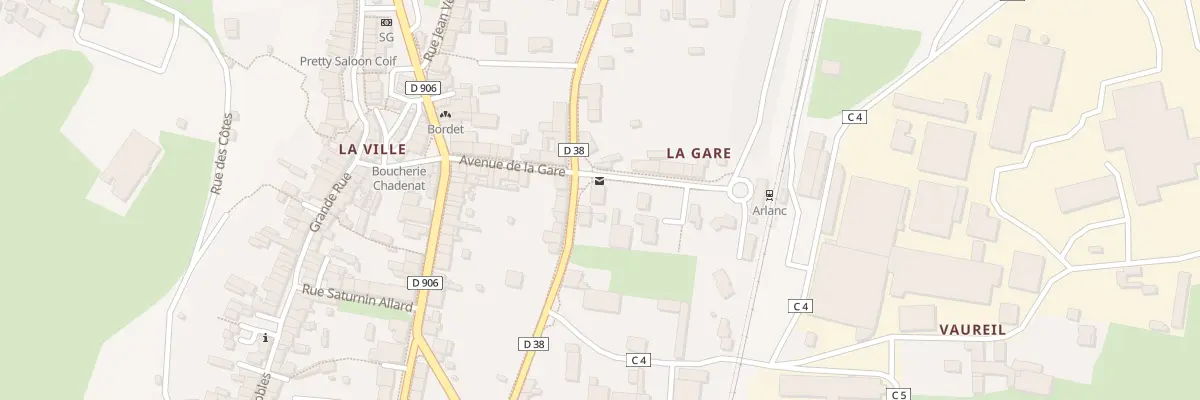 Plan du 33 Rte de Beurriéres à Arlanc