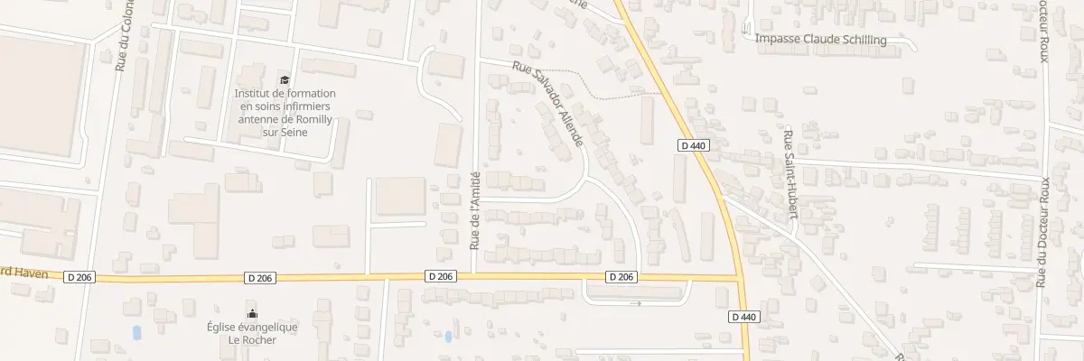 Plan du 20 Rue Salvador Allende à Romilly-sur-Seine