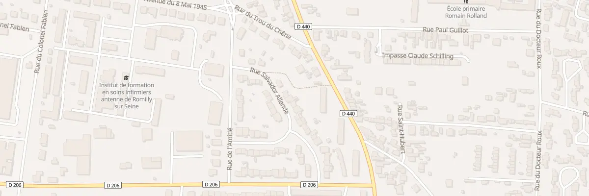 Plan du 9 Rue Salvador Allende à Romilly-sur-Seine