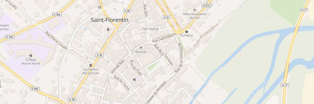 Plan du 10 Rue de la Terrasse à Saint-Florentin