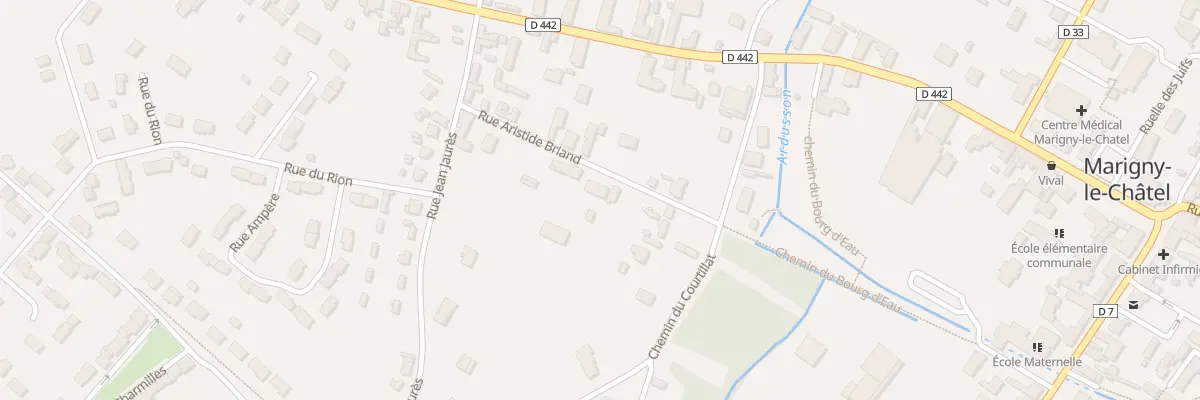 Plan du 8 Rue Aristide Briand à Marigny-le-Châtel