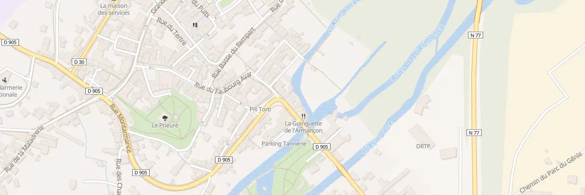 Plan du 7X Rue du Faubourg du Pont à Saint-Florentin