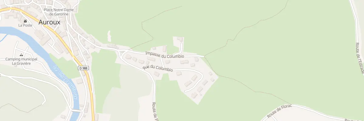 Plan du 6198 Sagneyres à Auroux