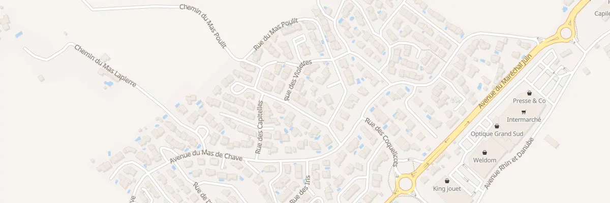 Plan du 8 Rue des Violettes à Frontignan