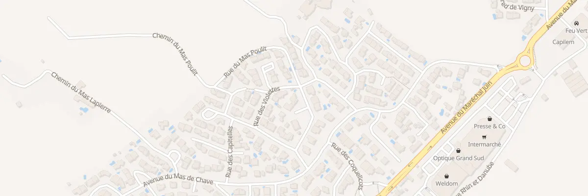 Plan du 9 Rue des Pivoines à Frontignan