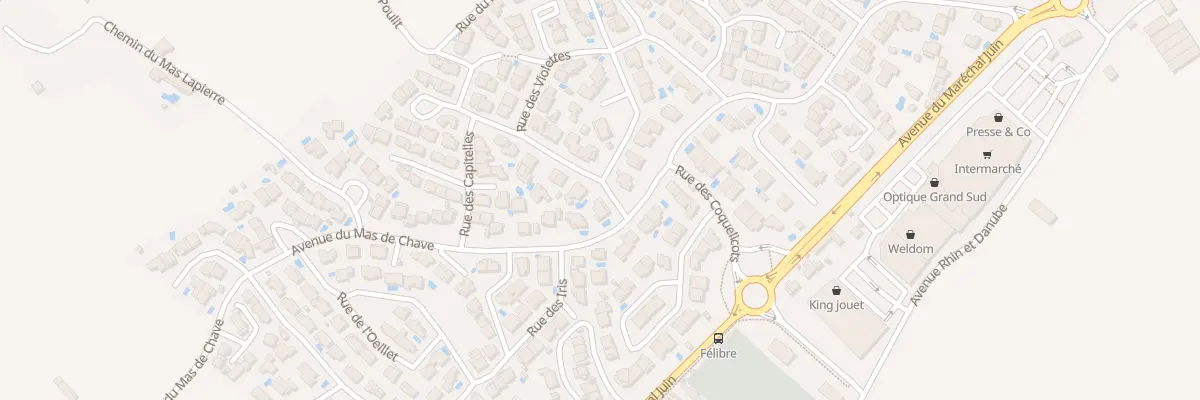Plan du 1 Rue des Violettes à Frontignan