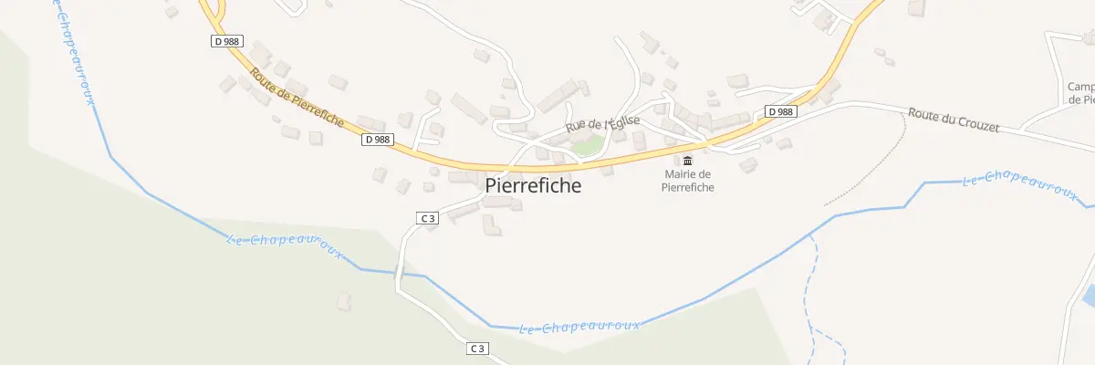 Plan du 5041 Pierrefiche Village à Pierrefiche