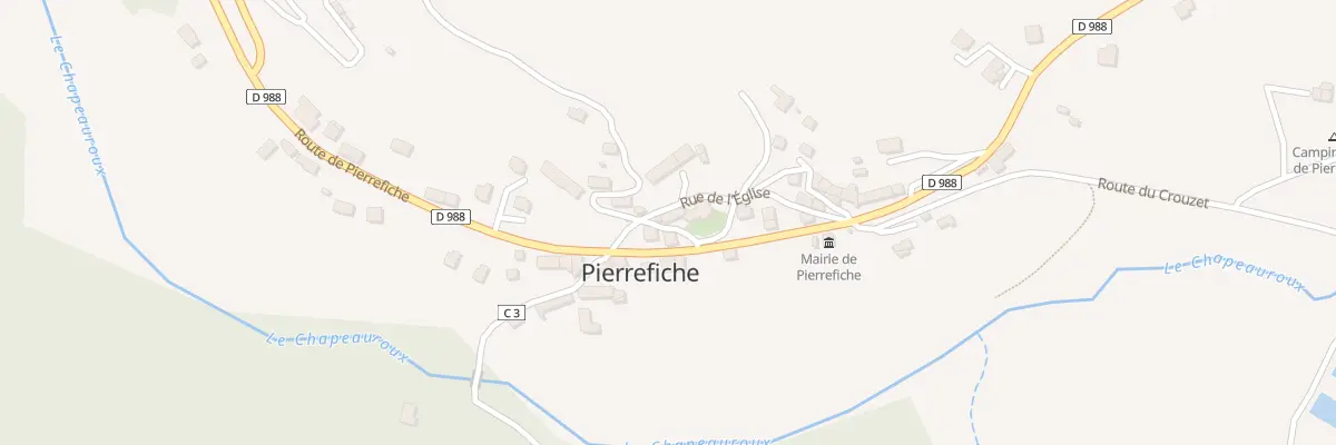 Plan du 5036 Pierrefiche Village à Pierrefiche