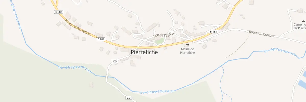 Plan du 5038 Pierrefiche Village à Pierrefiche