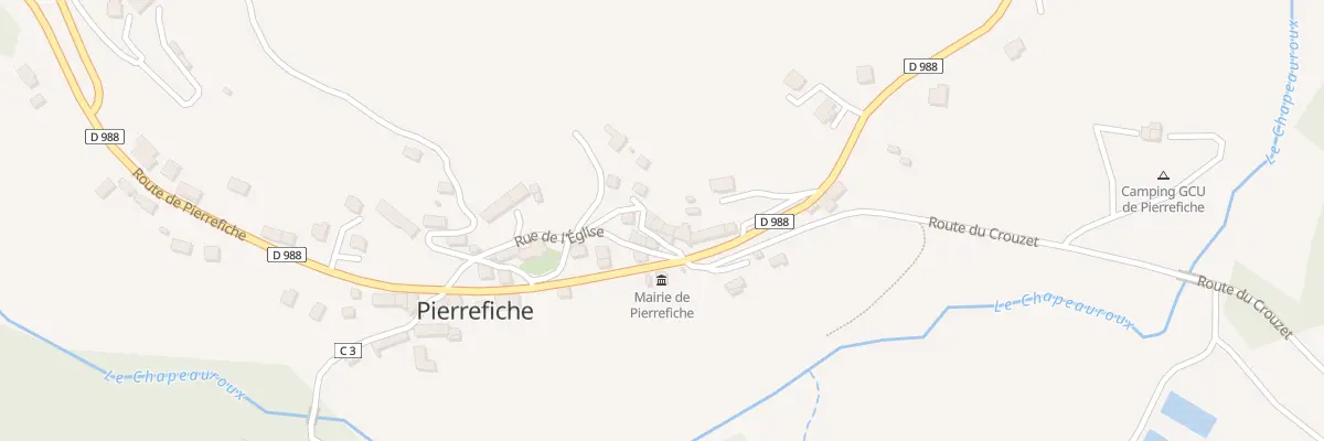 Plan du 5027 Pierrefiche Village à Pierrefiche