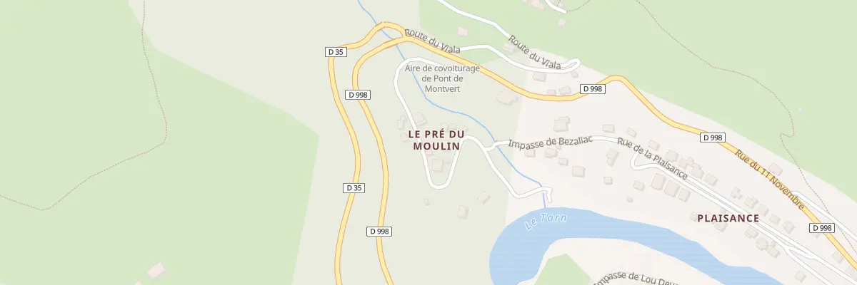 Plan du 5 Rue du Pré du Moulin à Pont de Montvert - Sud Mont Lozère