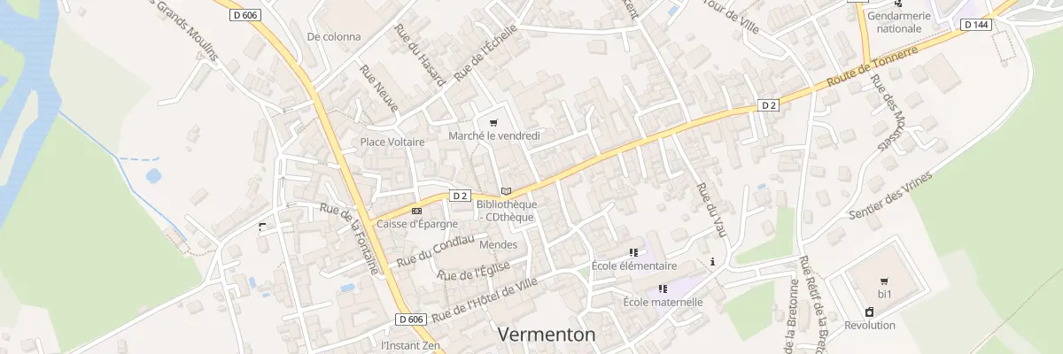 Plan du 1 Rue Gambetta à Vermenton