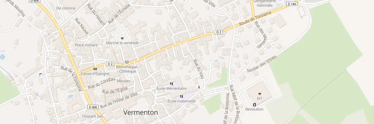 Plan du 40 Rue du Gen Leclerc à Vermenton