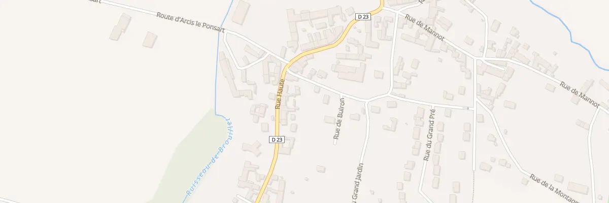 Plan du 23 Rue Haute à Crugny