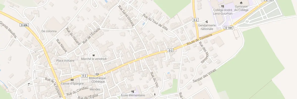 Plan du 45 Rue du Gen Leclerc à Vermenton
