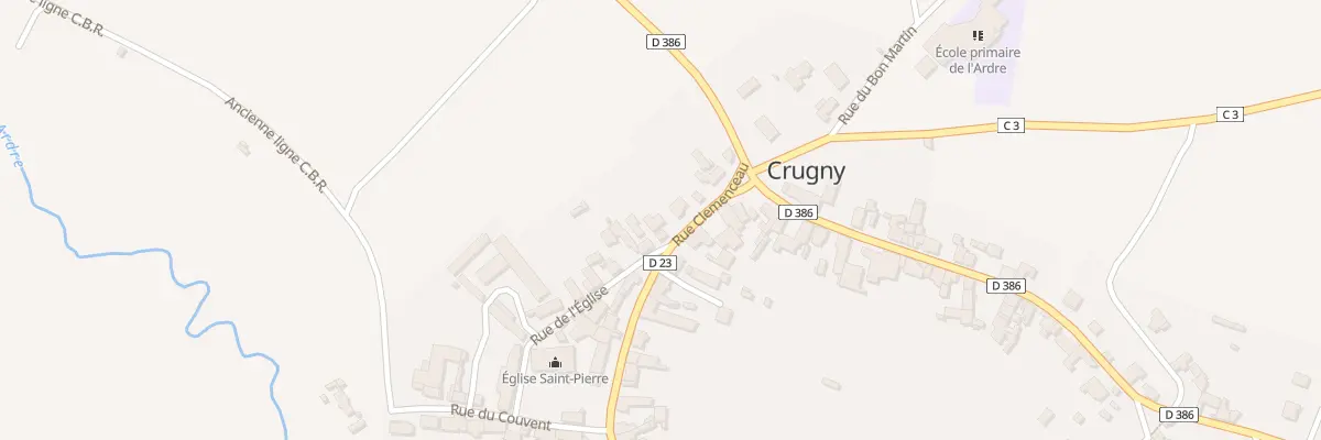 Plan du 13 Rue Clemenceau à Crugny