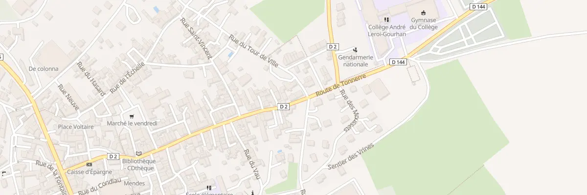 Plan du 77 Rue du Gen Leclerc à Vermenton