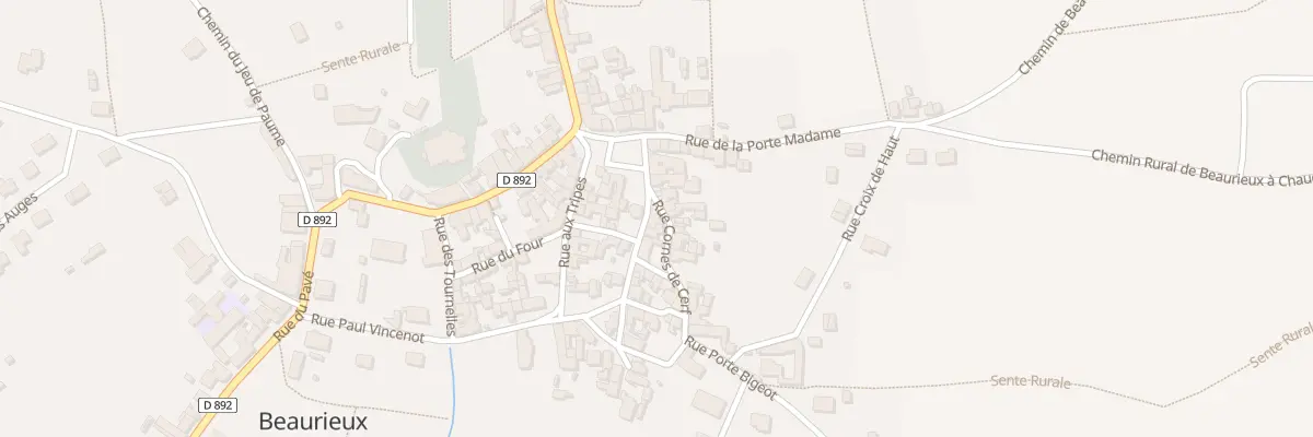 Plan du 2 Rue Cornes de Cerf à Beaurieux