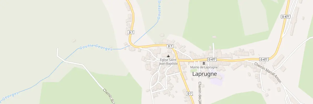 Plan du 2 Pl de l’Abbe Chomienne à Laprugne
