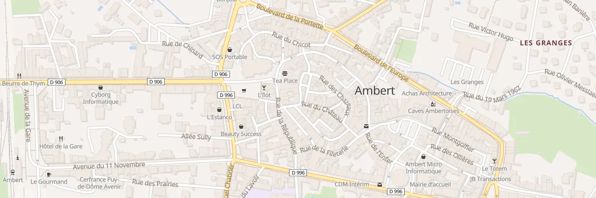 Plan du 5 Rue du Château à Ambert