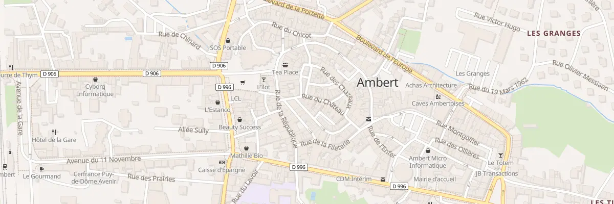 Plan du 8 Rue du Château à Ambert