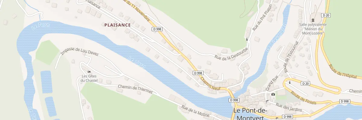 Plan du 59 Rue du 11 Novembre à Pont de Montvert - Sud Mont Lozère
