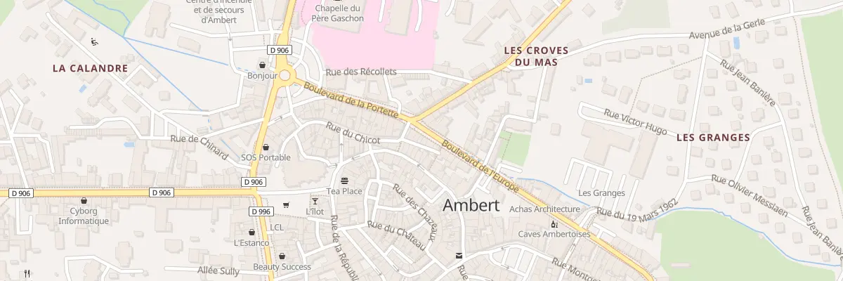 Plan du 8 Bd de l’Europe à Ambert