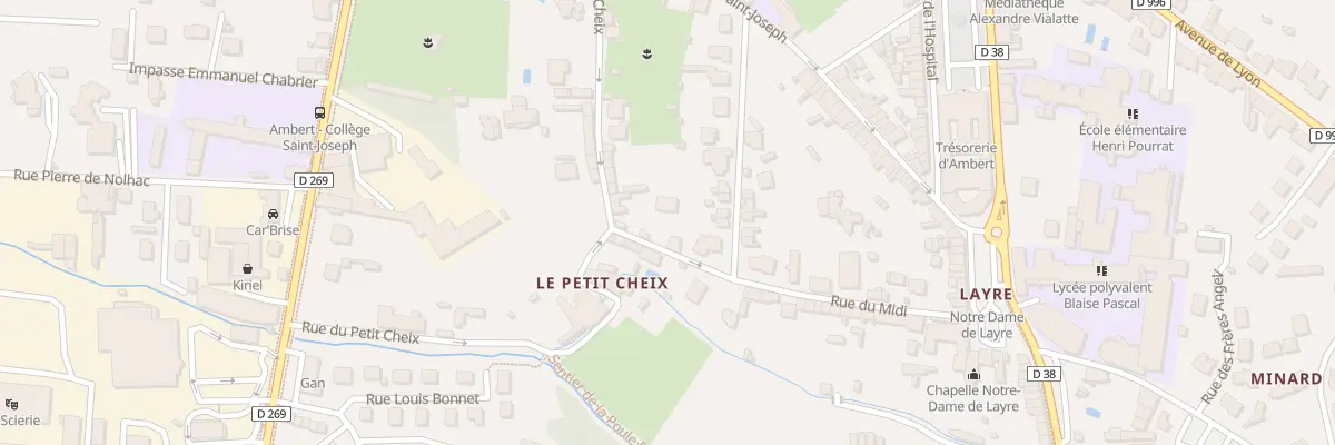 Plan du 3 Rue du Midi à Thiolières