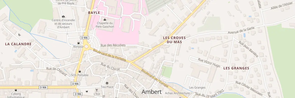 Plan du 15 Av des Croves du Mas à Ambert
