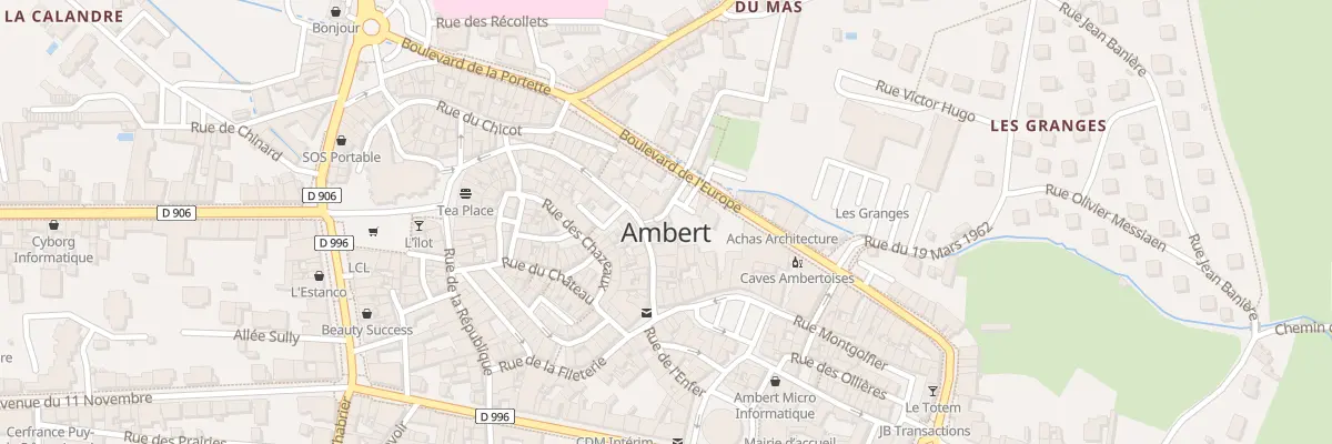 Plan du 2 Rue Fontaine de Goye à Ambert