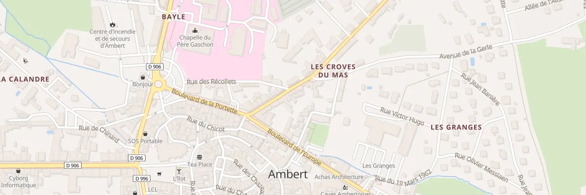 Plan du 18 Av des Croves du Mas à Ambert