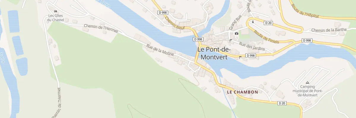 Plan du 5386 Quartier de la Moline à Pont de Montvert - Sud Mont Lozère