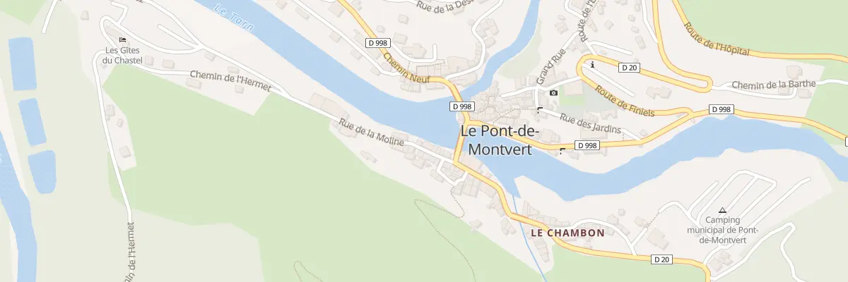 Plan du 5174 Quartier de la Moline à Pont de Montvert - Sud Mont Lozère