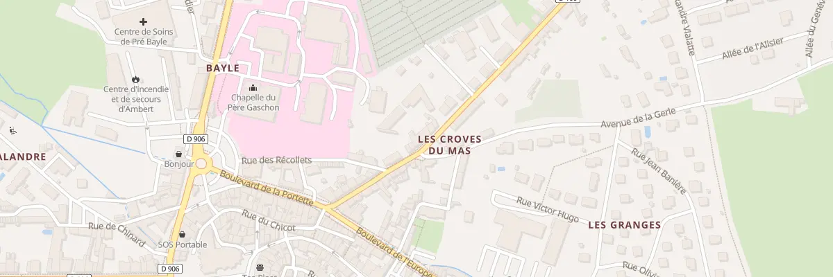 Plan du 23 Av des Croves du Mas à Ambert