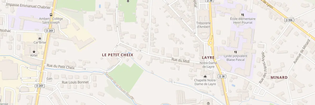 Plan du 7 Rue du Midi à Ambert