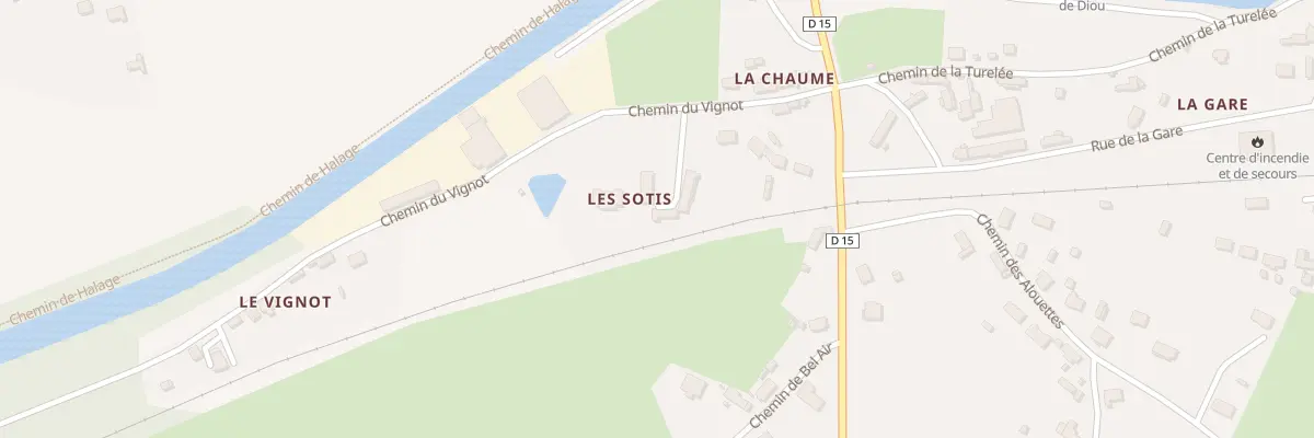 Plan du 15B Che du Vignot à Diou