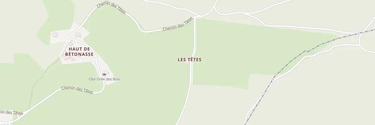 Plan du 5324 Les Tetes à Vertolaye