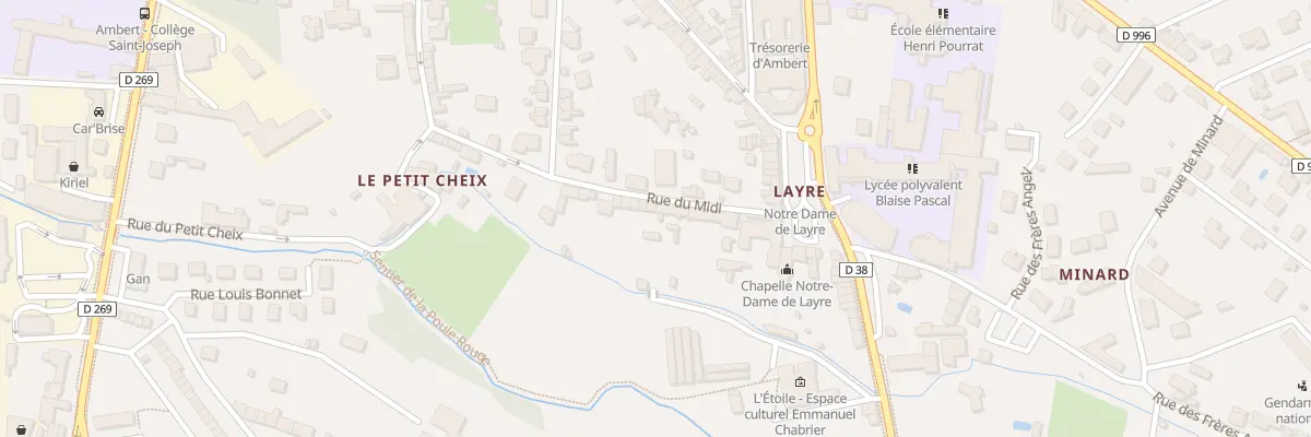 Plan du 36 Rue du Midi à Ambert