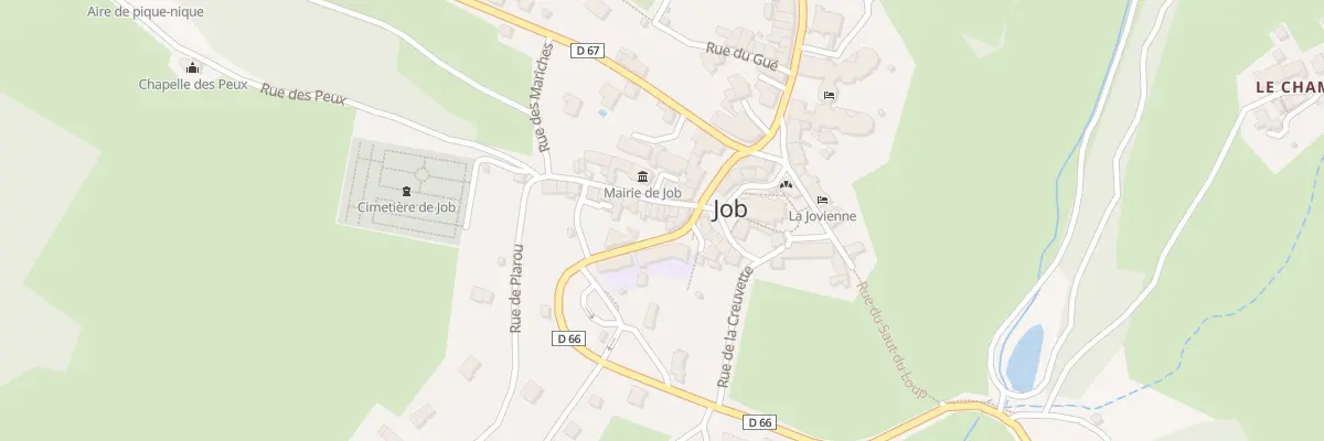 Plan du 21 Rue des Peux à Job