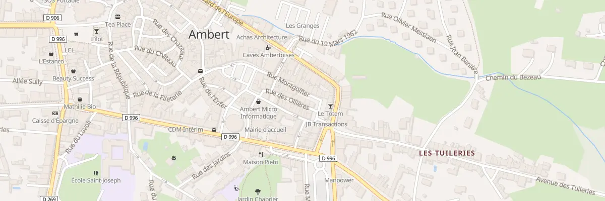 Plan du 20 Rue Montgolfier à Ambert