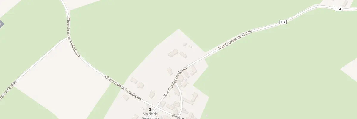Plan du 1 Rue Charles de Gaulle à Gussignies