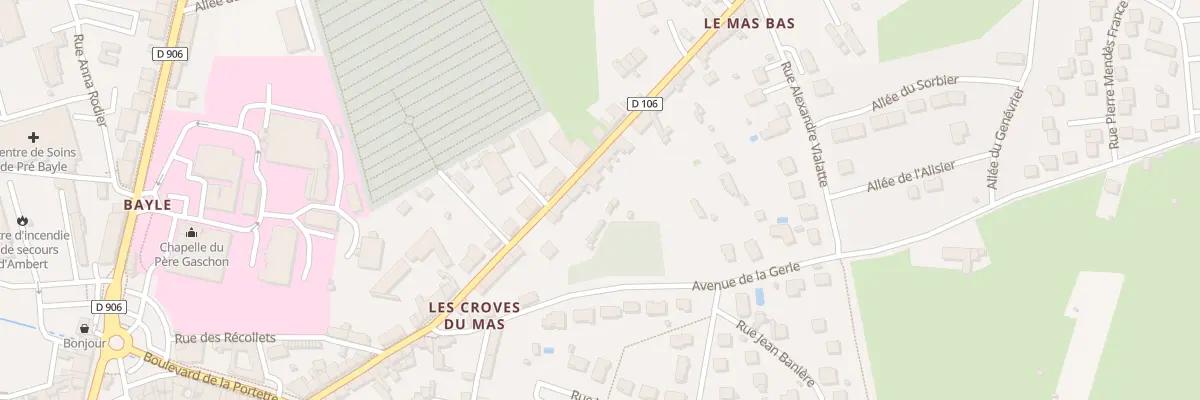 Plan du 60 Av des Croves du Mas à Ambert