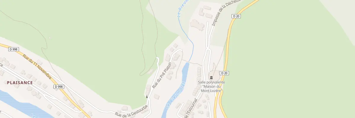 Plan du 126 Rue du Pré Platon à Pont de Montvert - Sud Mont Lozère