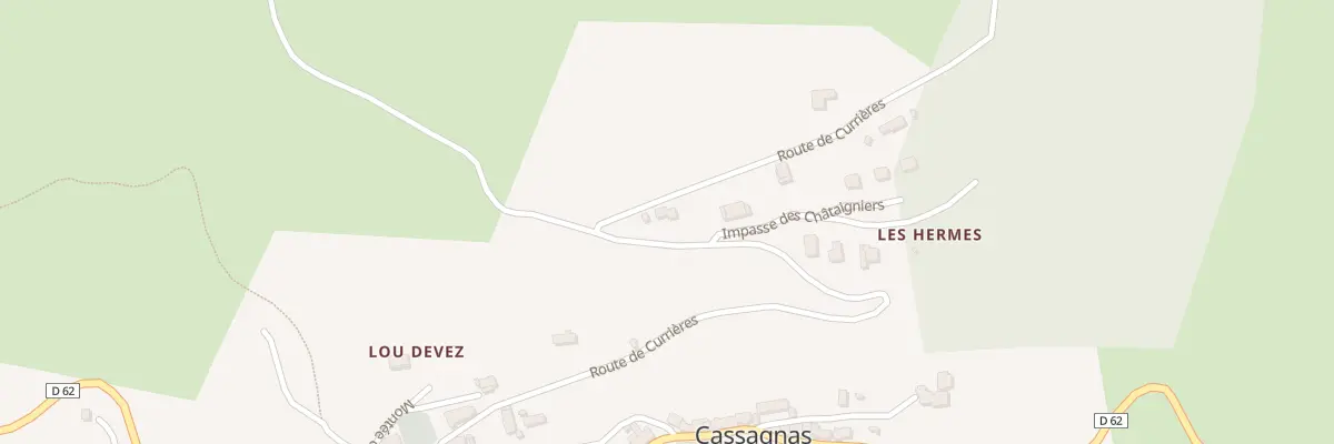 Plan du 890 Rte de Currieres à Cassagnas