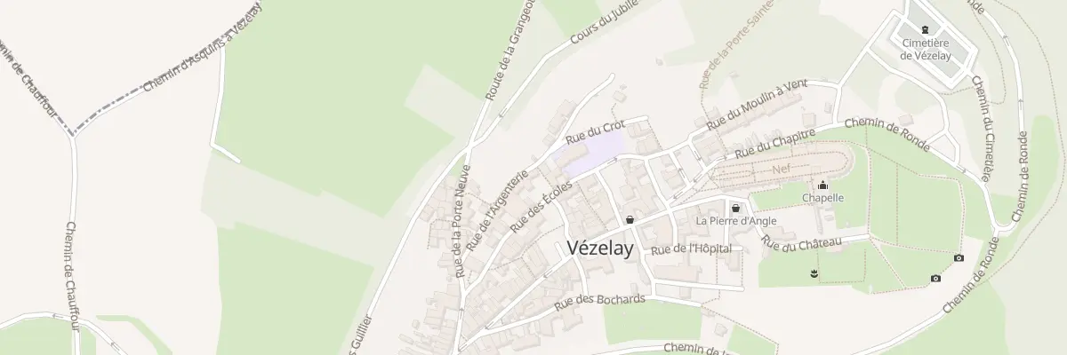 Plan du 2 Rue des Escaliers à Vézelay