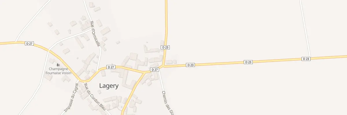 Plan du 1 Rte de Lhéry à Lagery