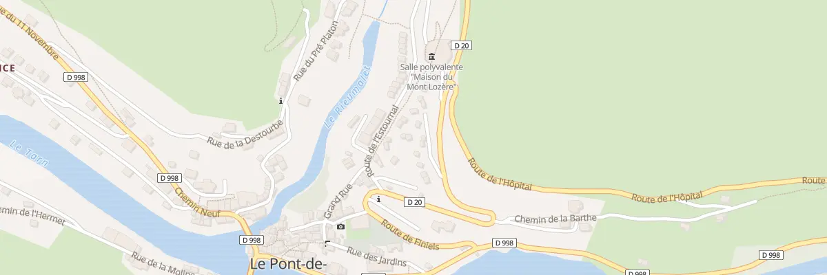 Plan du 5363 La Paro à Pont de Montvert - Sud Mont Lozère